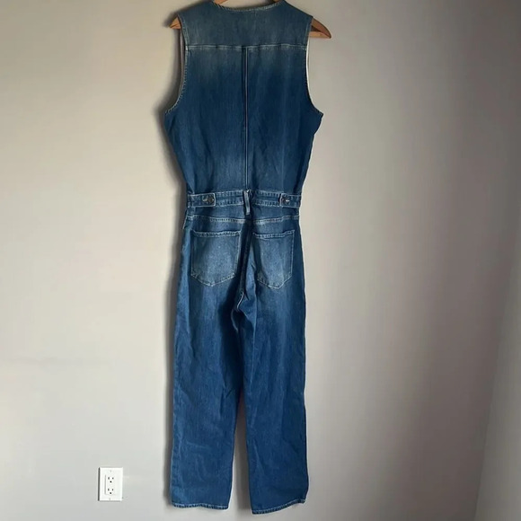 Frame le slender denim jumpsuit - Picture 3 of 11